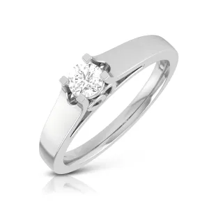 0.25cts. Solitaire Platinum Engagement Ring for Women JL PT R-57 - A