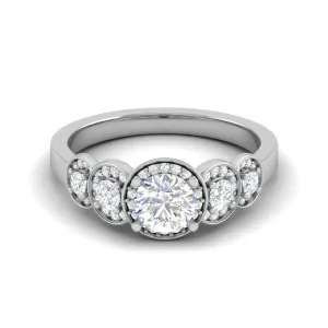 0.30 cts Solitaire Designer Diamond Platinum Ring for Women JL PT RV RD 132