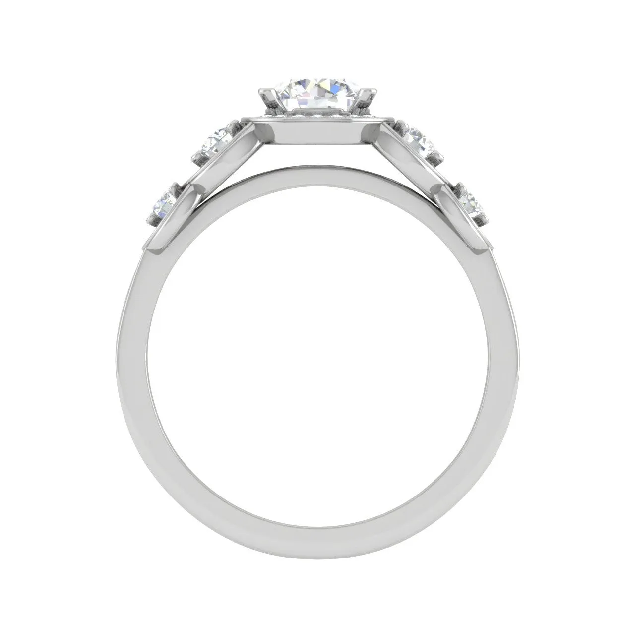 0.30 cts Solitaire Designer Diamond Platinum Ring for Women JL PT RV RD 132
