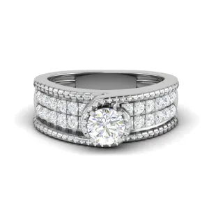 0.30 cts. Solitaire Designer Platinum Engagement Diamond Ring  for Women JL PT WB6019