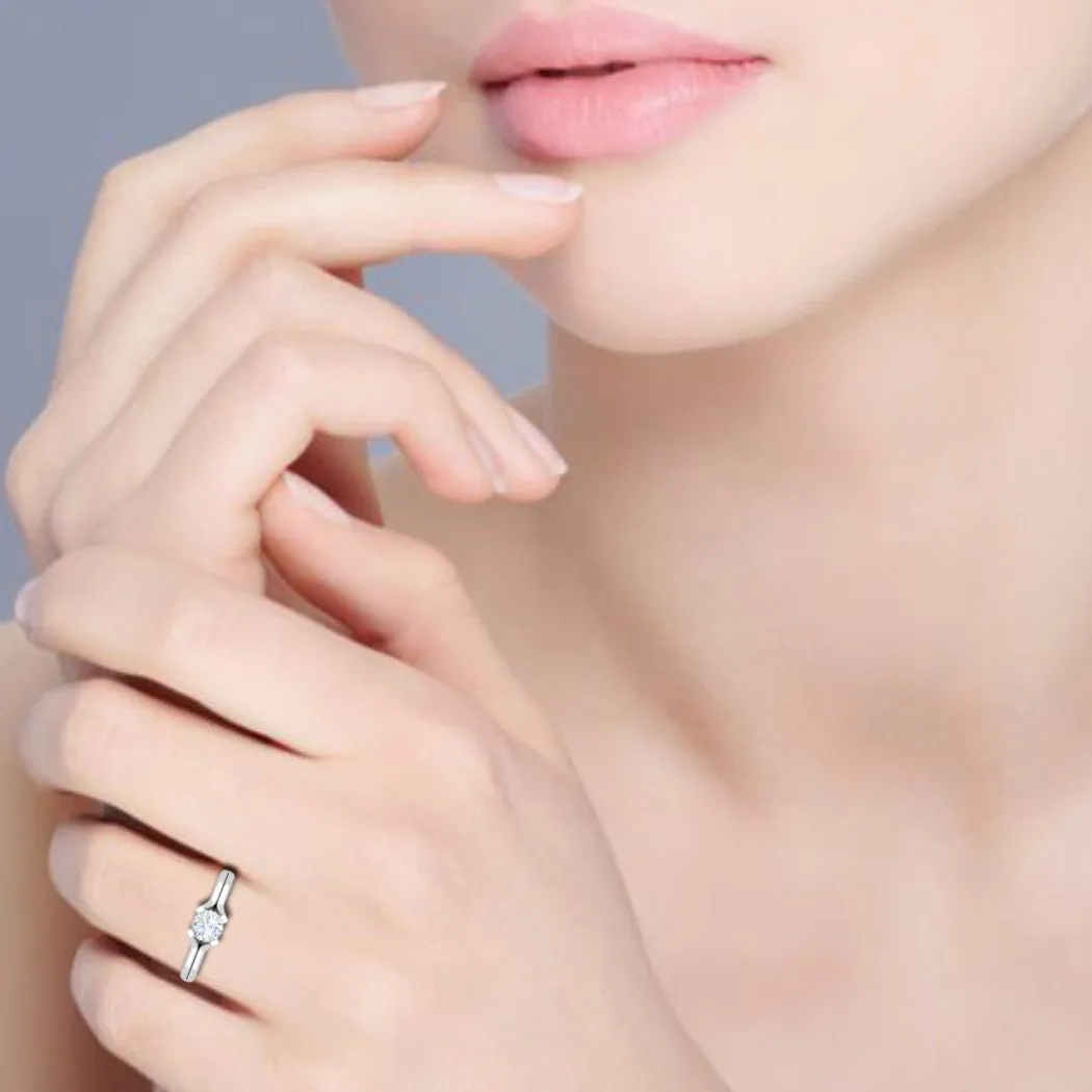 0.30 cts Solitaire Platinum Ring for Women JL PT RS PR 173