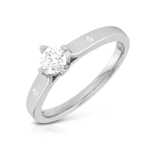 0.30cts Solitaire Diamond Platinum Engagement Ring for Women JL PT R-75