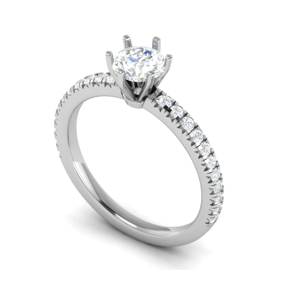 0.30cts Solitaire Diamond Shank Platinum Ring JL PT RC RD 252-A