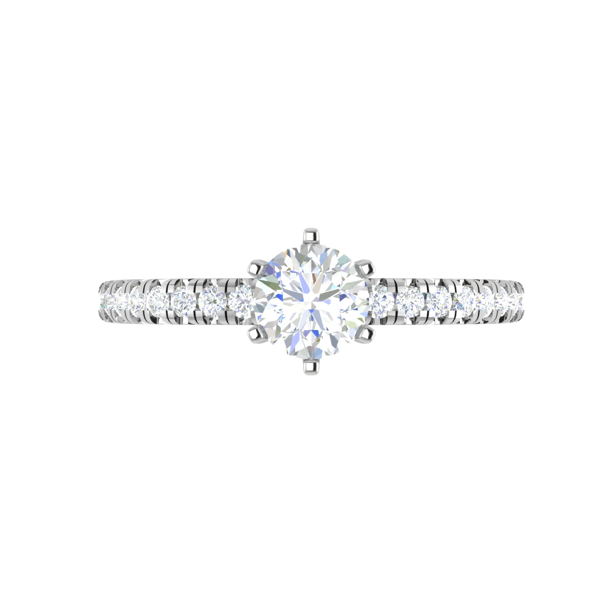 0.30cts Solitaire Diamond Shank Platinum Ring JL PT RC RD 252-A