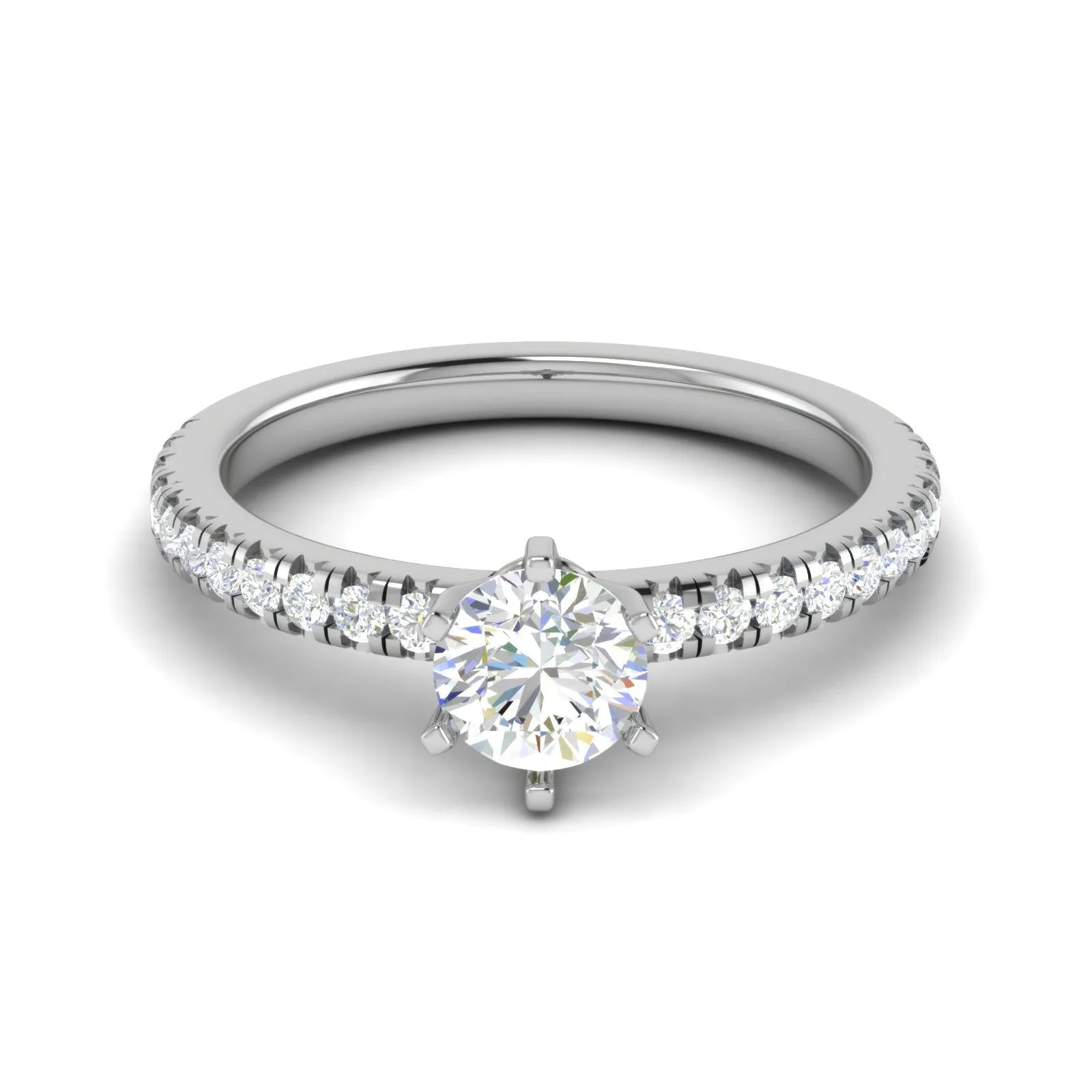 0.30cts Solitaire Diamond Shank Platinum Ring JL PT RC RD 252-A