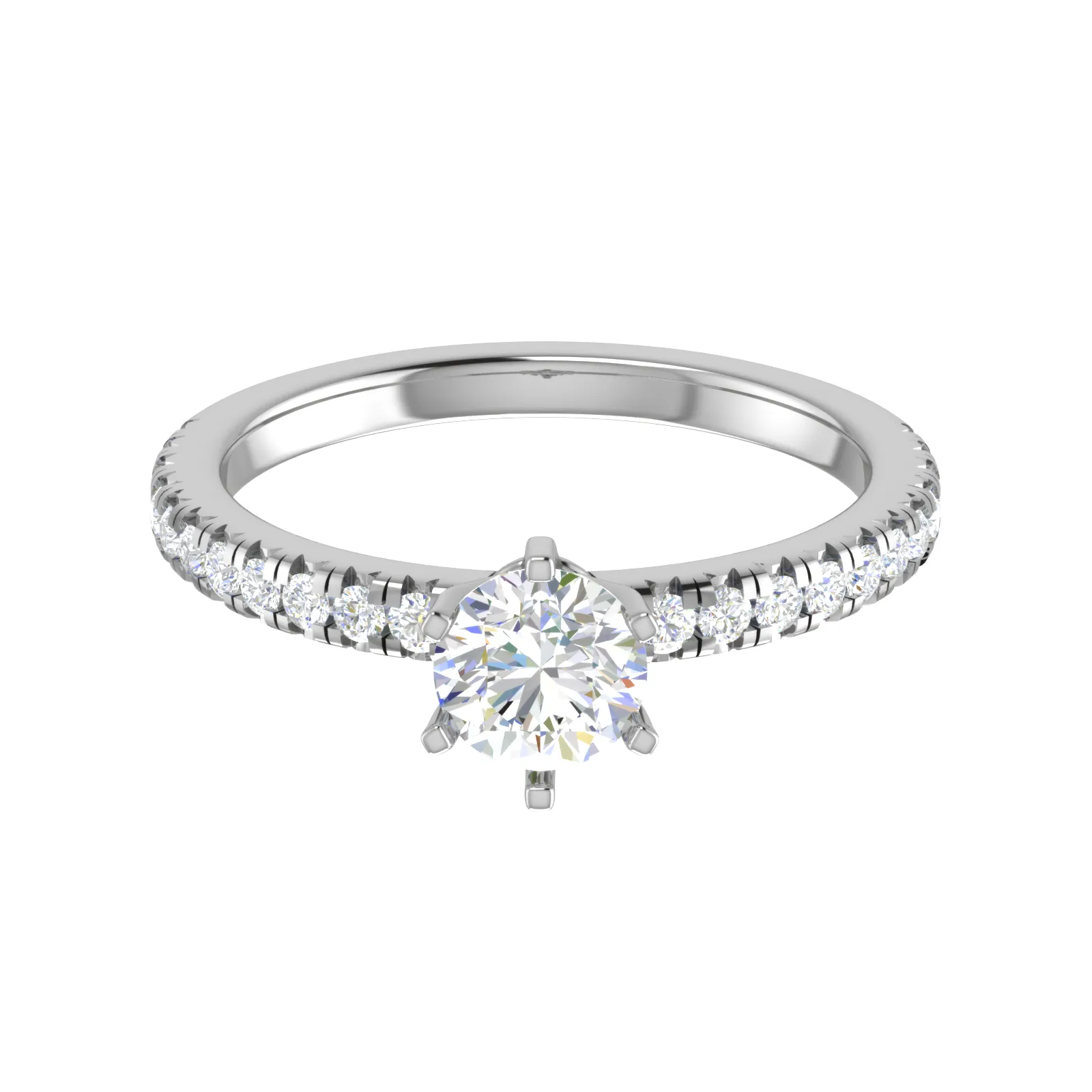 0.30cts Solitaire Diamond Shank Platinum Ring JL PT RC RD 252-A