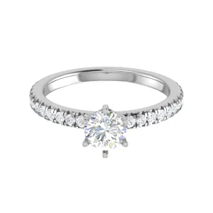 0.30cts Solitaire Diamond Shank Platinum Ring JL PT RC RD 252-A