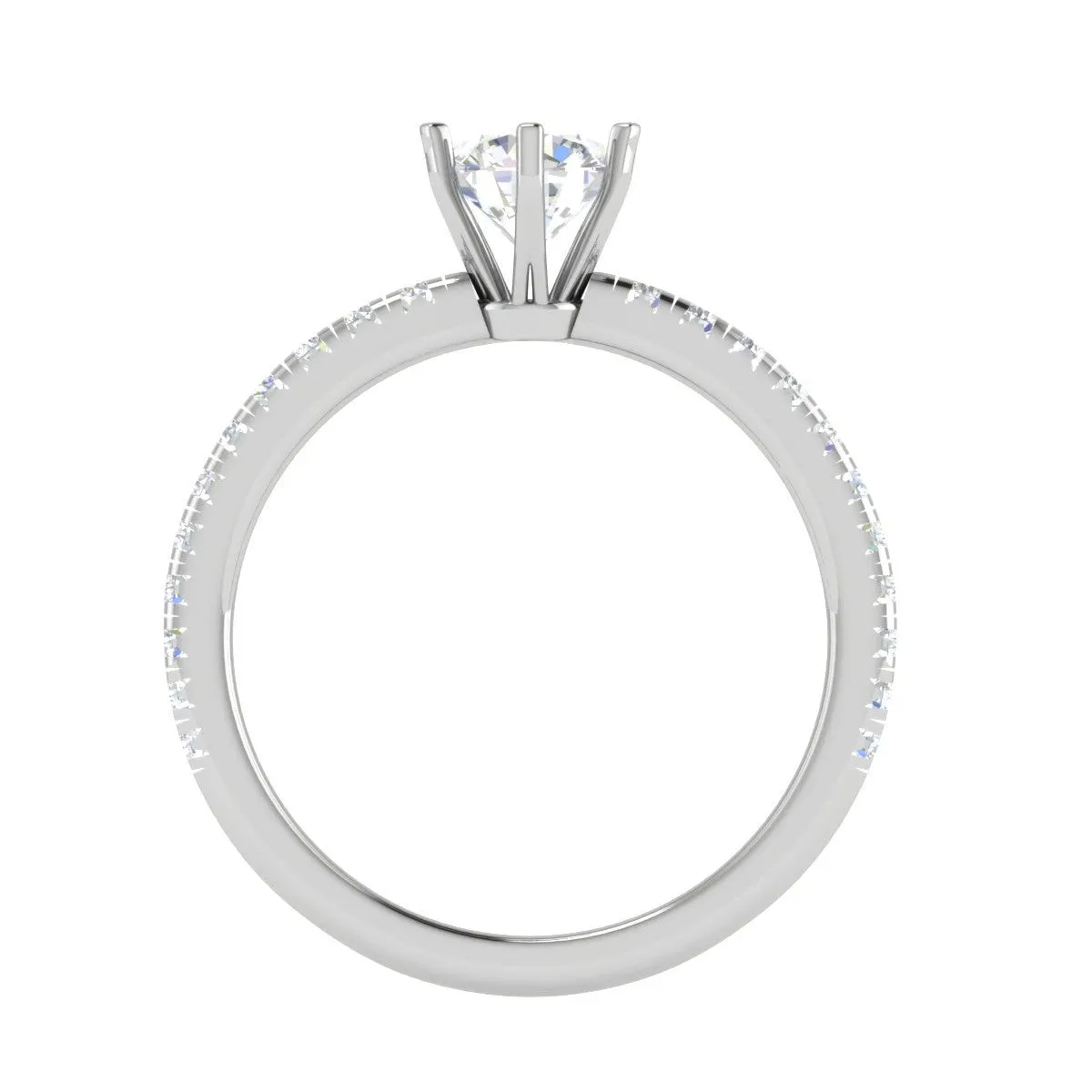 0.30cts Solitaire Diamond Shank Platinum Ring JL PT RC RD 252-A
