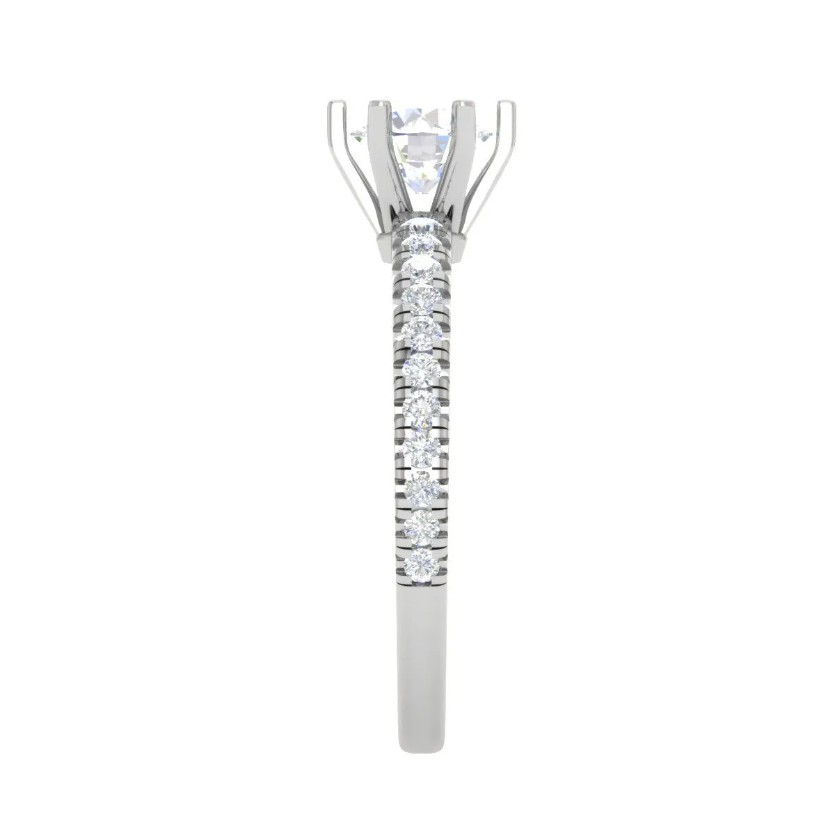 0.30cts Solitaire Diamond Shank Platinum Ring JL PT RC RD 252-A