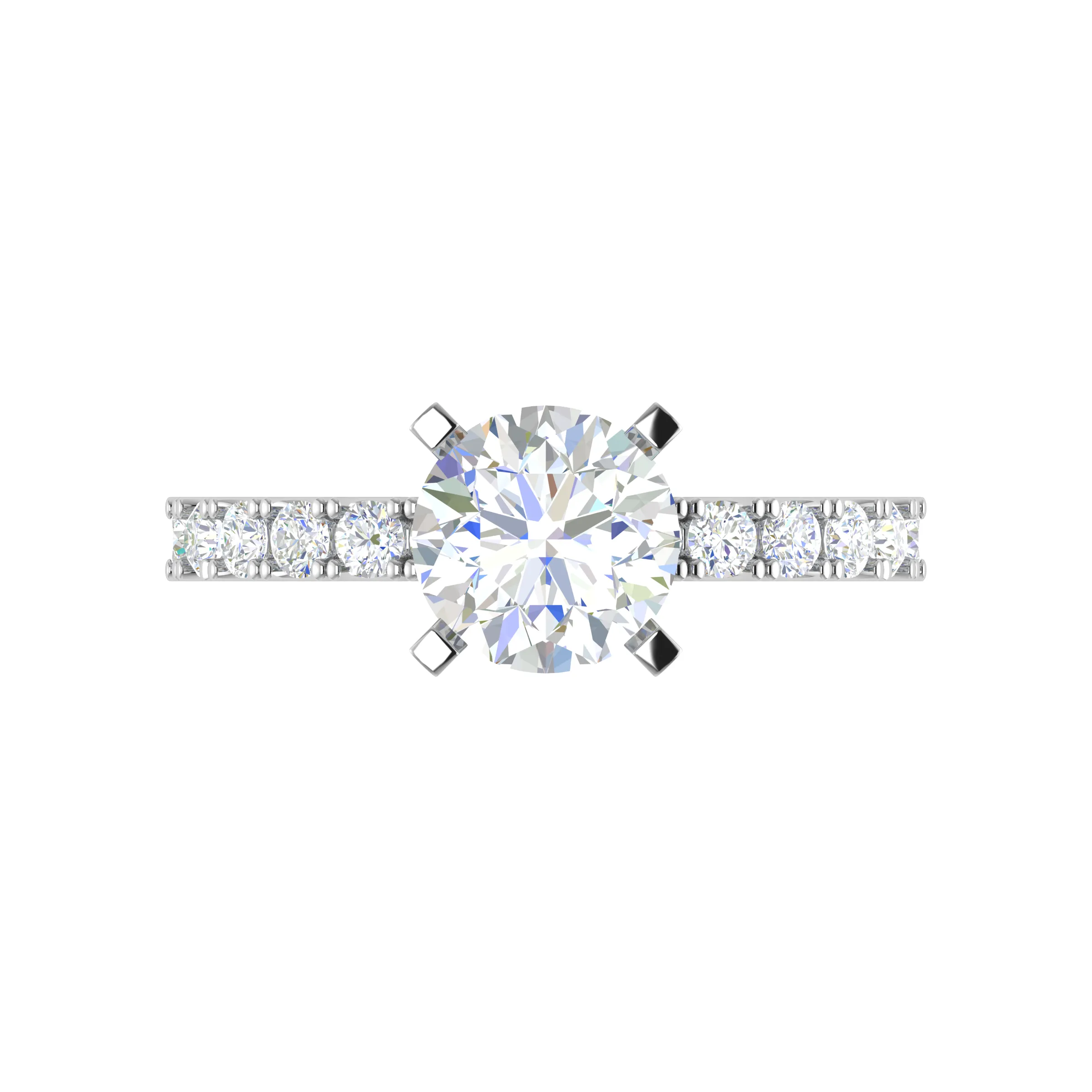 0.50 cts Solitaire Platinum Diamond Shank Ring JL PT RERSS1221