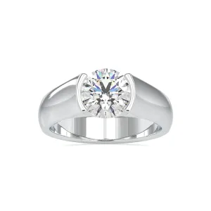 0.50cts. Solitaire Platinum Engagement Ring JL PT 0184-A