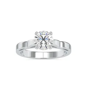 0.70cts. Solitaire Designer Platinum Engagement Ring JL PT 0185