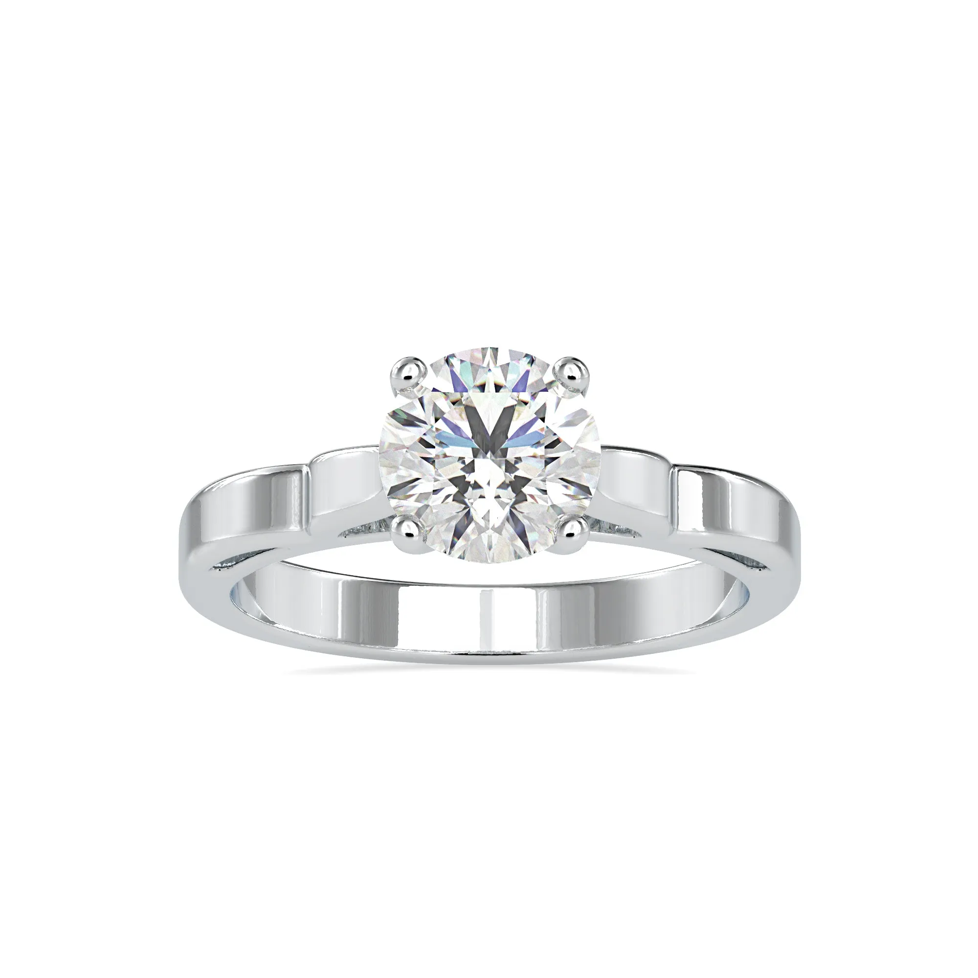 0.70cts. Solitaire Designer Platinum Engagement Ring JL PT 0185