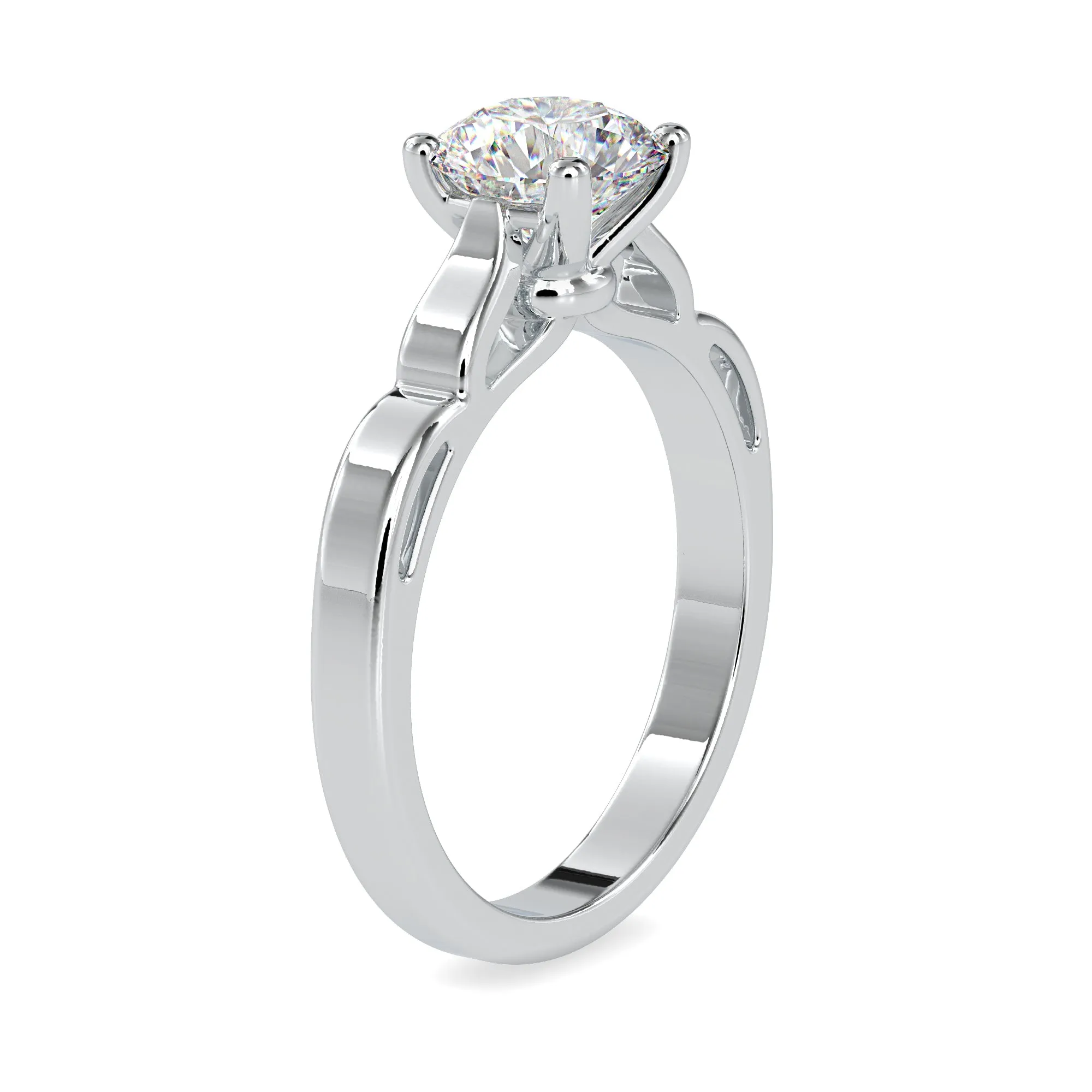 0.70cts. Solitaire Designer Platinum Engagement Ring JL PT 0185
