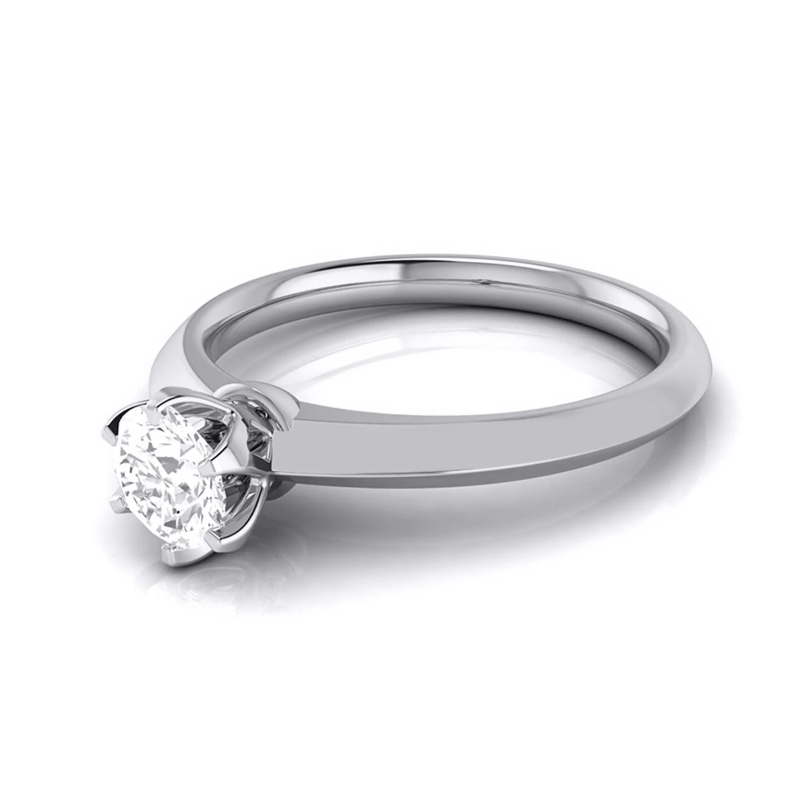 1-Carat Flowery Platinum Lab Grown Solitaire Engagement Ring JL PT LG G 106-C