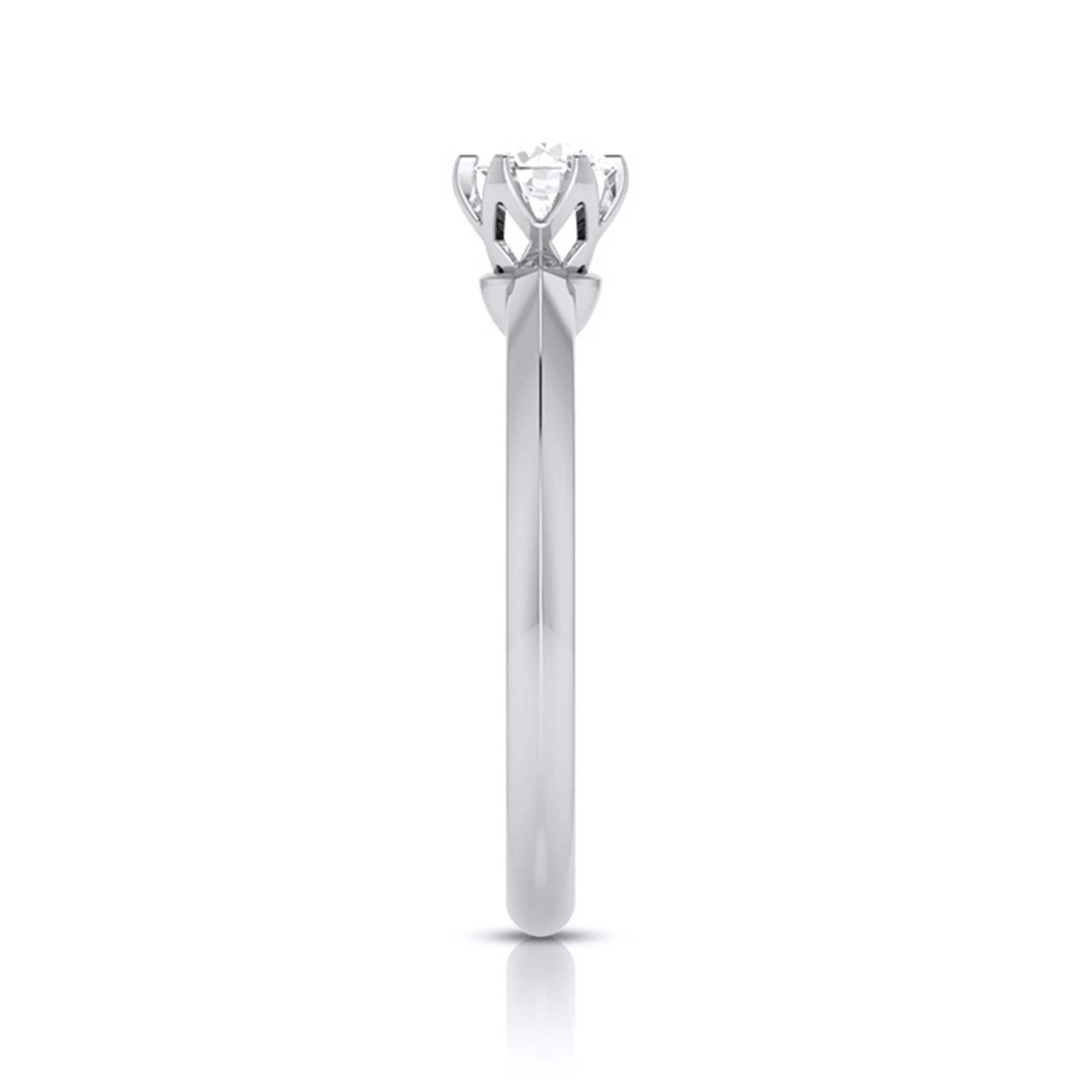 1-Carat Flowery Platinum Lab Grown Solitaire Engagement Ring JL PT LG G 106-C