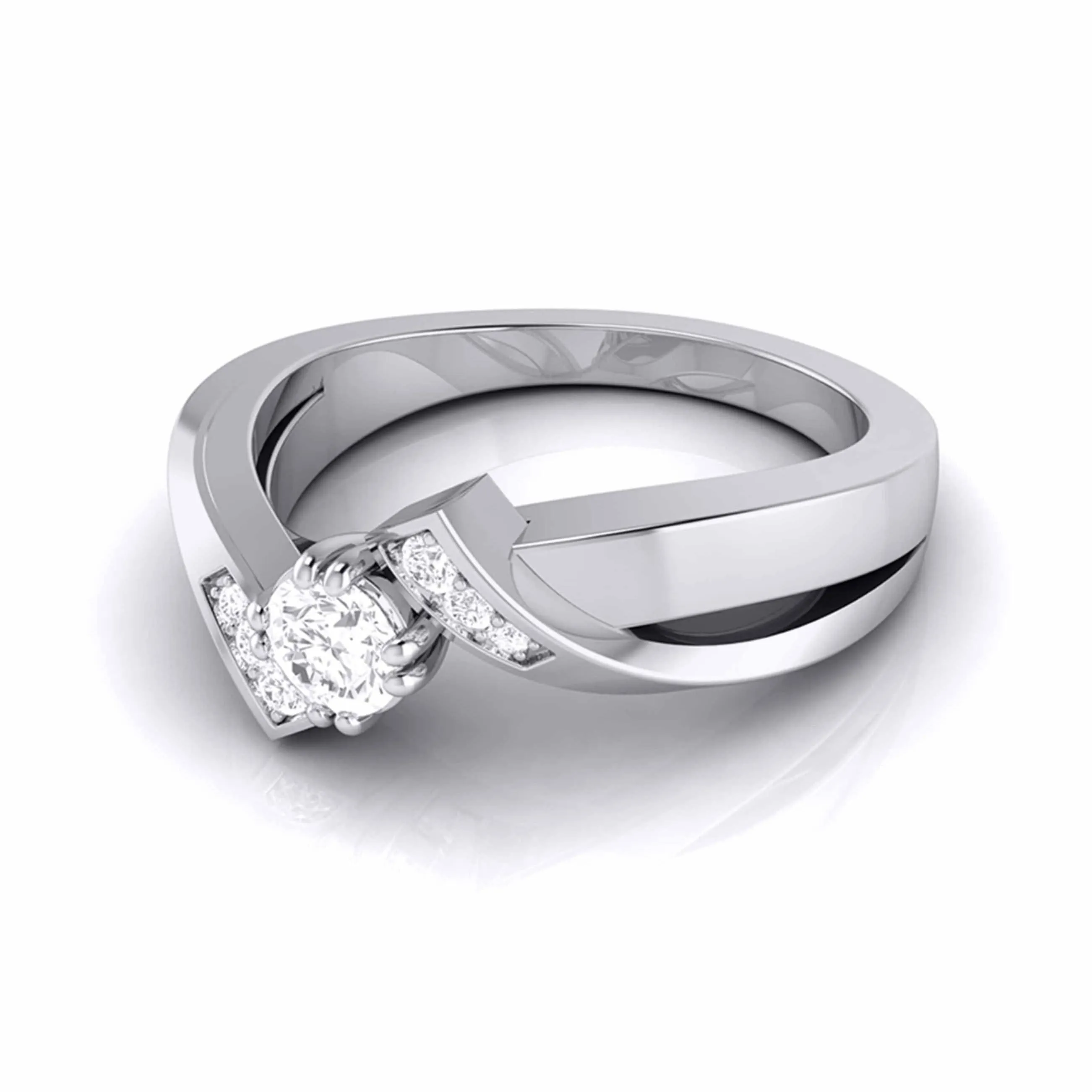 1-Carat Lab Grown Diamond Platinum Engagement Ring JL PT LG G 104-B