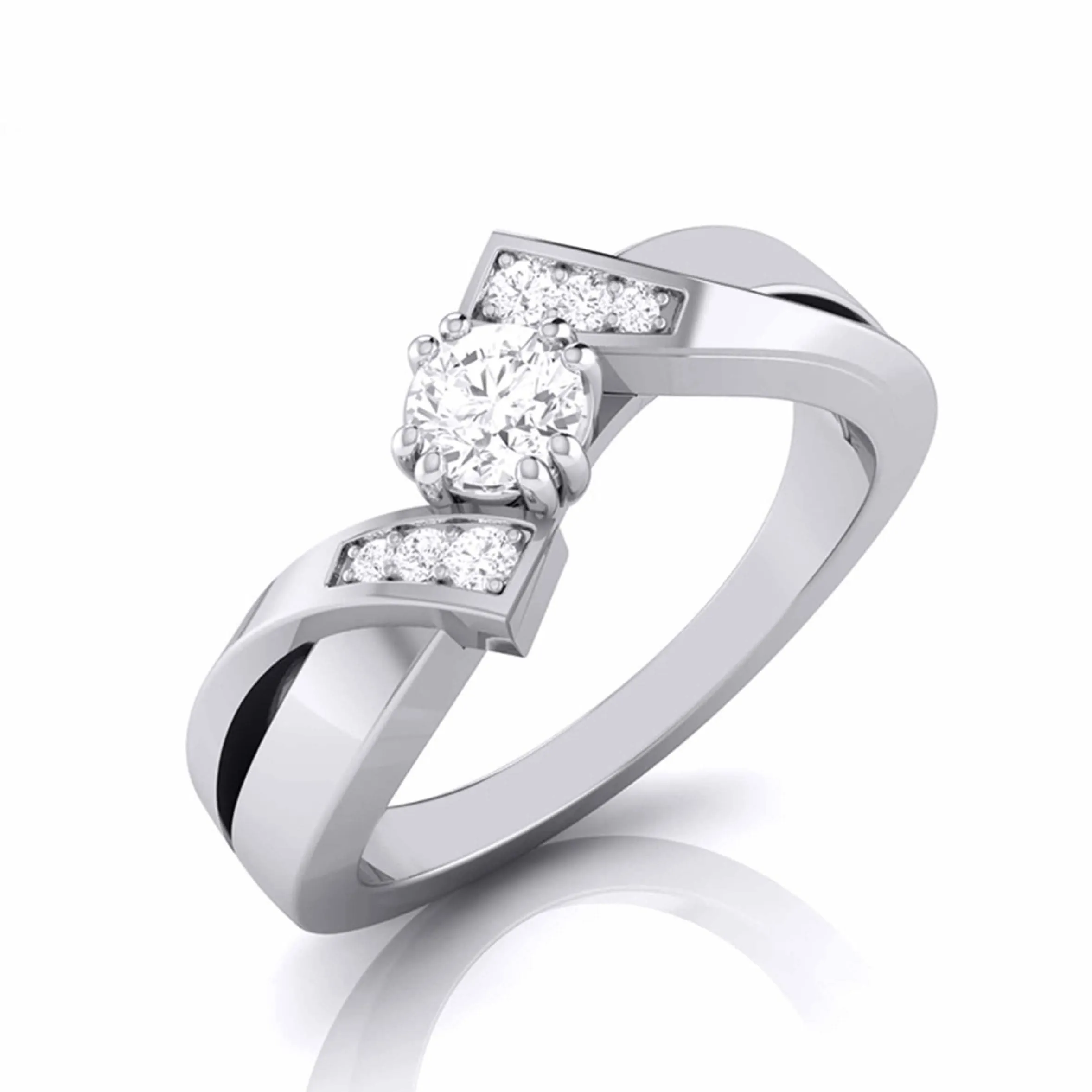 1-Carat Lab Grown Diamond Platinum Engagement Ring JL PT LG G 104-B