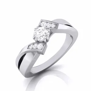 1-Carat Lab Grown Diamond Platinum Engagement Ring JL PT LG G 104-B