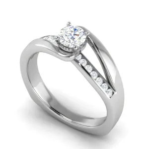 1-Carat Lab Grown Solitaire Diamond Shank Platinum Ring JL PT RP RD LG G 121-B