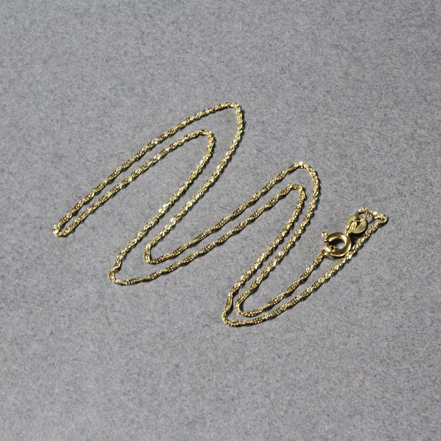 10k Yellow Gold Singapore Chain 1.0mm