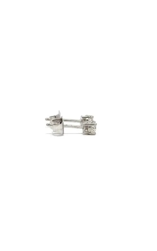 14K WHITE GOLD DIAMOND STUD EARRINGS  G14207