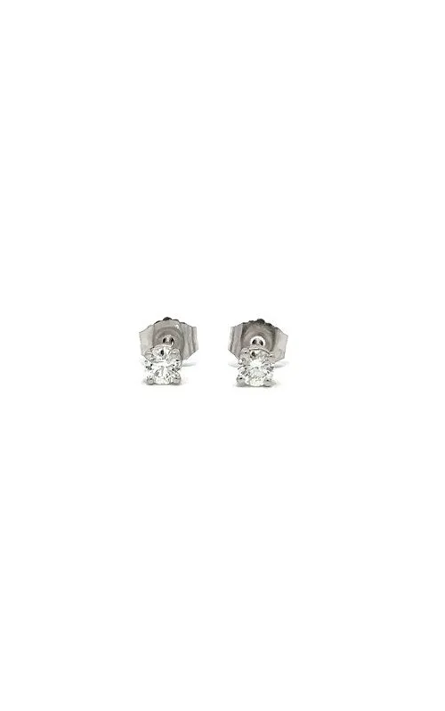 14K WHITE GOLD DIAMOND STUD EARRINGS  G14207