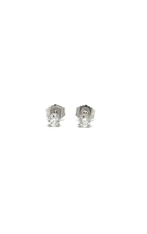 14K WHITE GOLD DIAMOND STUD EARRINGS  G14207
