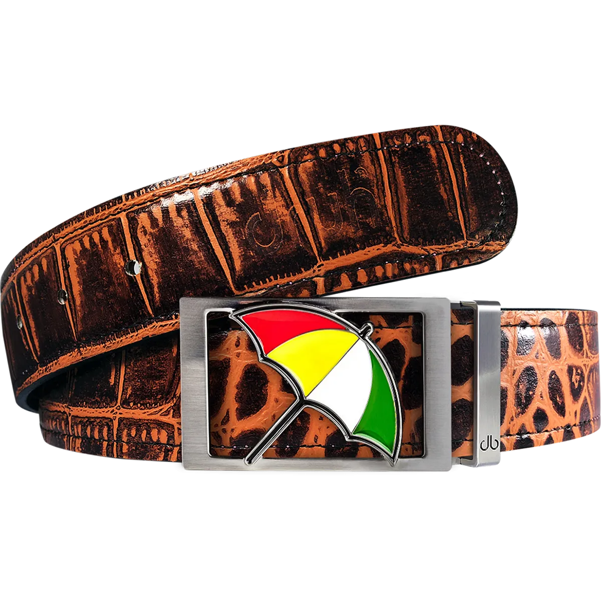 Arnold Palmer Crocodile Leather Belt in Light Brown