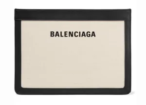 Balenciaga LEATHER-TRIMMED CANVAS SHOULDER BAG