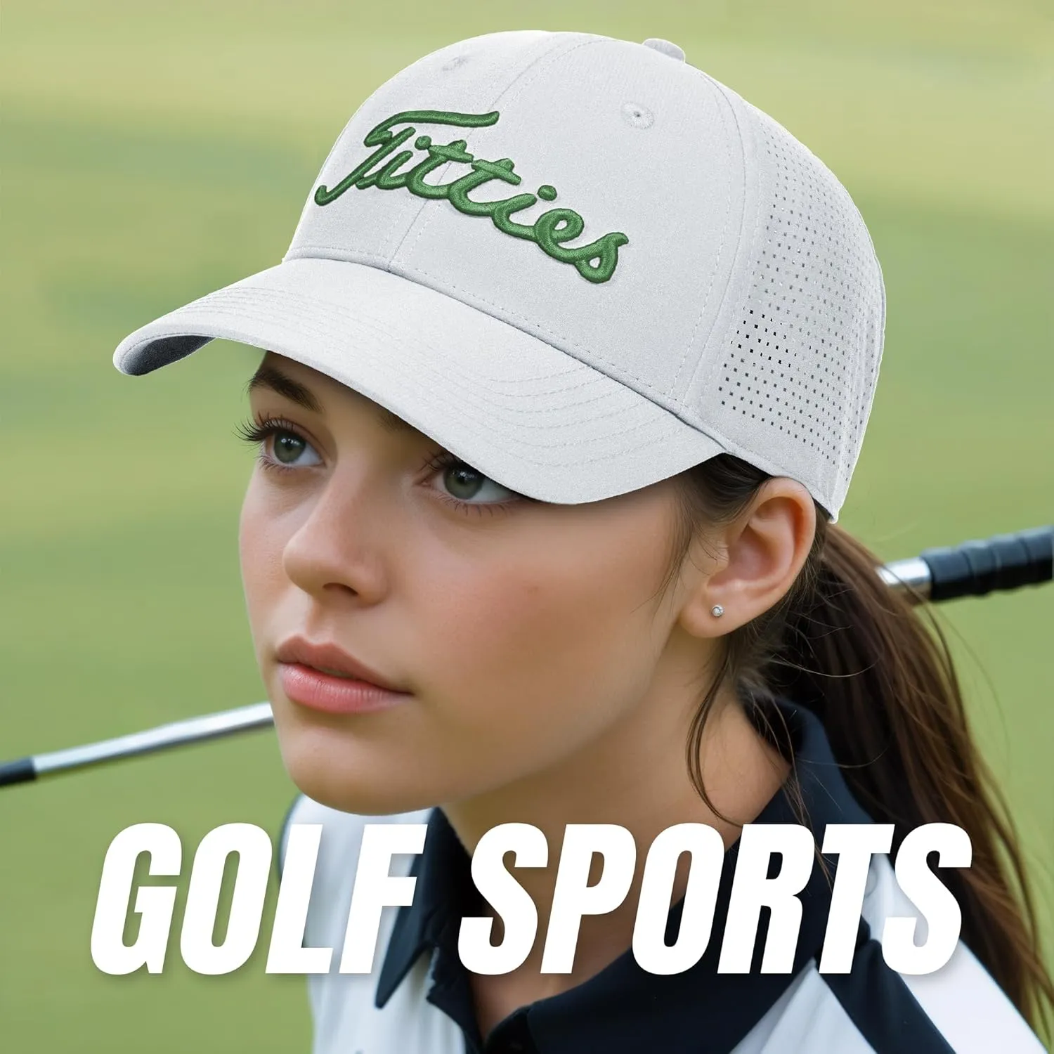 Bamveio Titties Hat Tittiess Golf Hats for Men Women,Funny Tittes Hat, Titliest Cap, White and Black