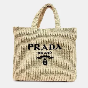 Beige Crochet Tote Bag