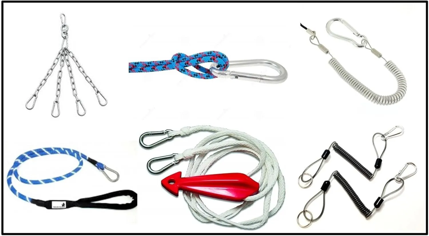 Black & Silver Zinc-Galvanized Heavy Duty Bushcraft Carabiner Spring Snap Clip Link Hooks 200-500lb Load 2, 6 & 12 Packs