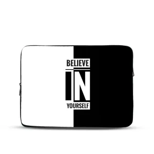 Black & White Double Side printed Laptop Sleeve with Vibrant Digital Prints – Protect Your Laptop in Style