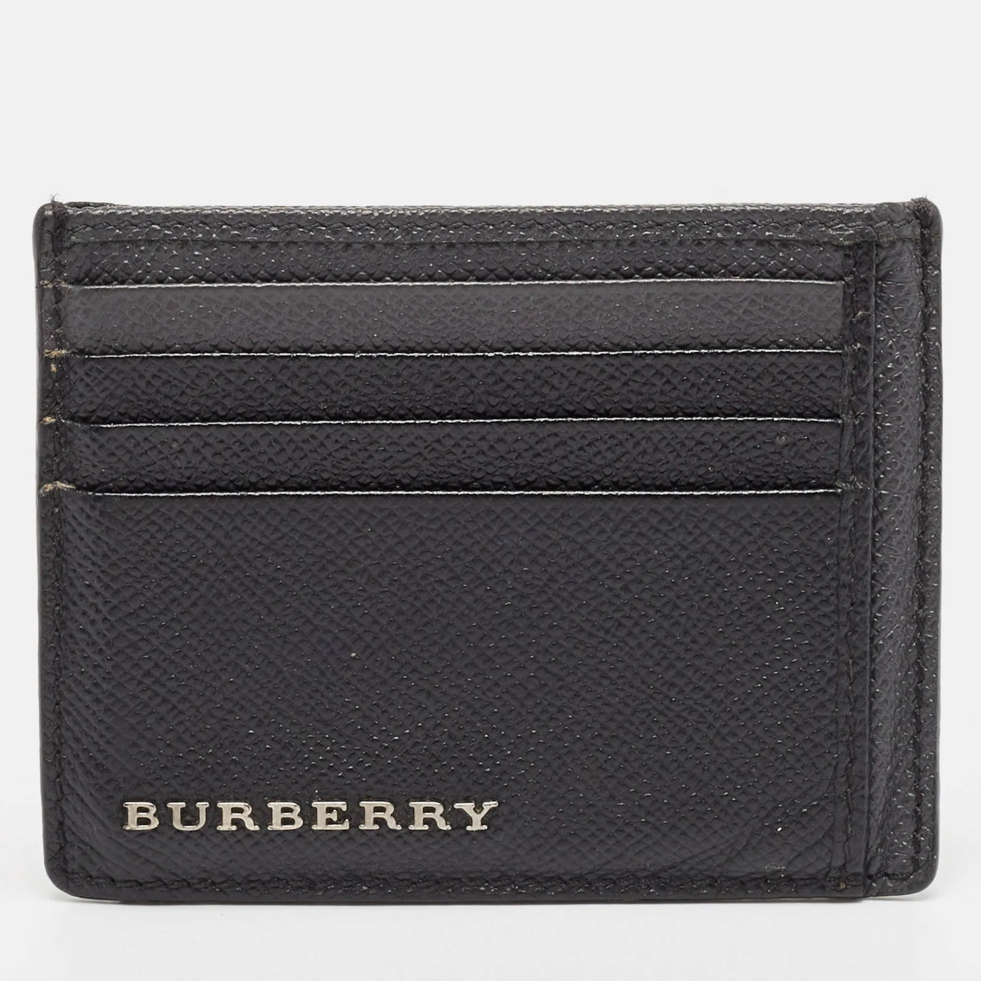 Black/Grey Leather Card Holder