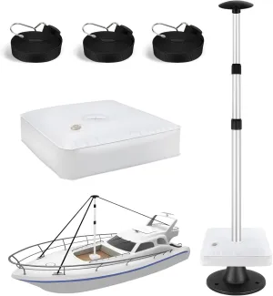 Boat Cover Support Poles, Adjustable Telescopic Boat Cover Support Poles 1 Pack for Pontoon, Jon Boat, V Hull Boat, Patio Furniture, with Webbing Straps and Weight Bag