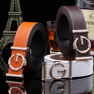 Brand Ladies luxury belts cummerbunds for women G buckle Belt Genuine Leather belt Fashion genuine leather men belts buckle