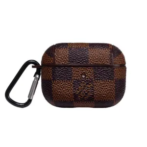 Checkered AirPods Pro Case - Brown