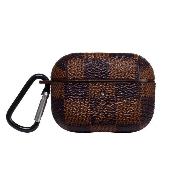 Checkered AirPods Pro Case - Brown