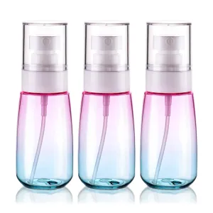 Cosywell Fine Mist Spray Bottles TSA Approved 2oz 60ml 3 Pack Leak Proof Travel Spray Bottle Empty Small Spray Bottles for Perfume Essential Oils Toners Rose Water Cosmetics (3Gradient Pink Blue)