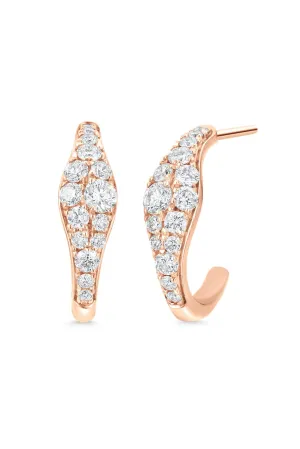 Donna Diamond Huggie Earrings