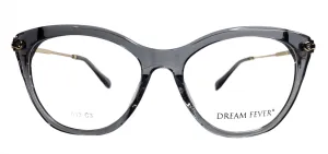 Dream Fever K1033 Transparent Gray Gold Italy Eyeglasses