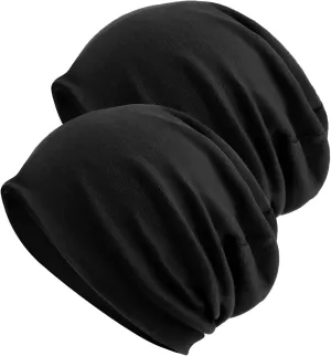 DRESHOW Cotton Slouchy Beanie Hats for Women Men Soft Chemo Headwear Hip Hop Beanie Head Wrap Cap Skull Hats Sleeping Cap