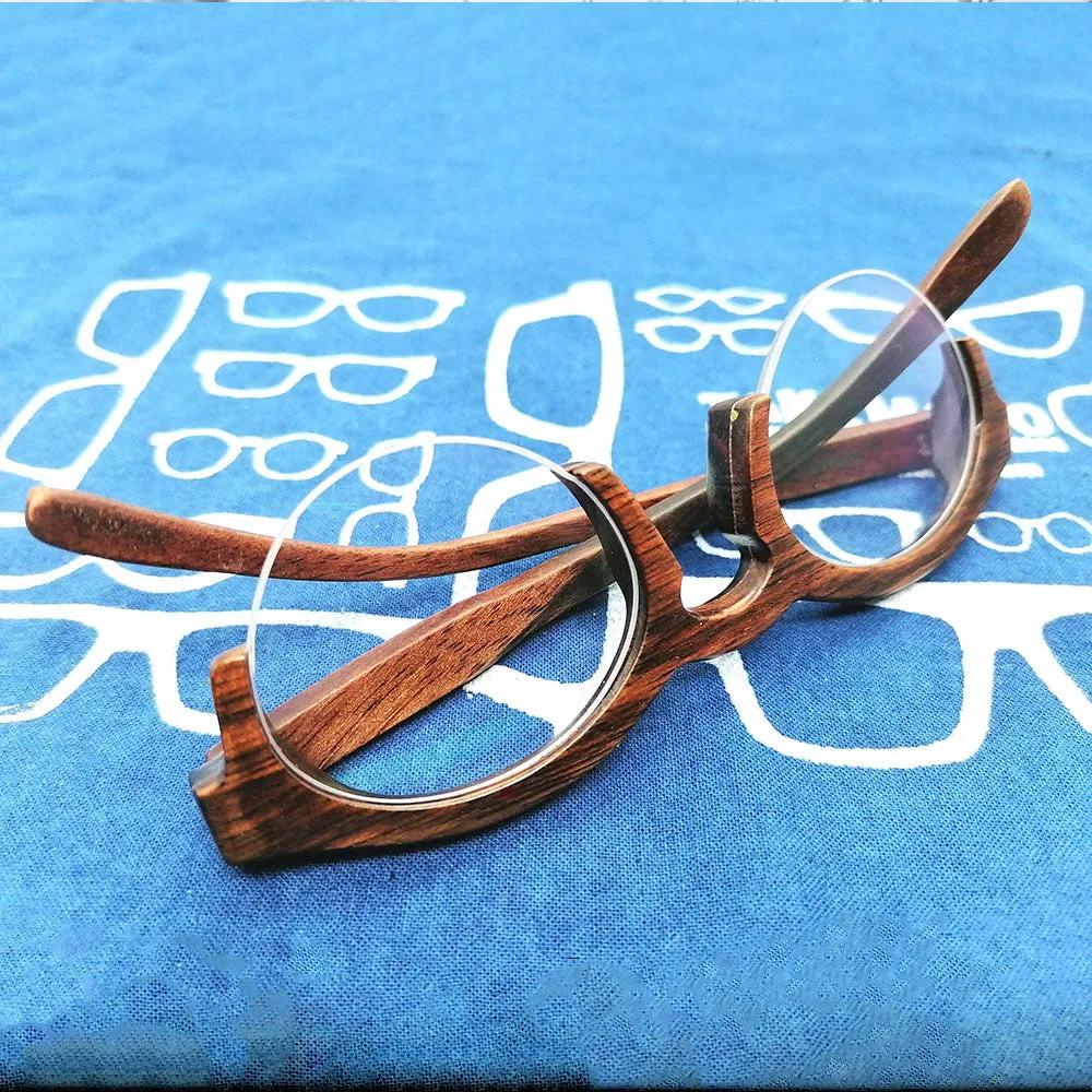 ebony THANKS semi-rimless
