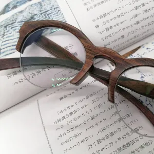 ebony THANKS semi-rimless