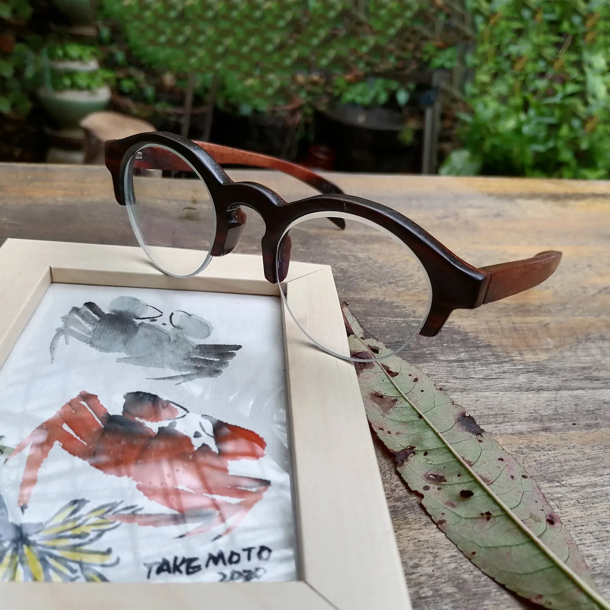 ebony THANKS semi-rimless