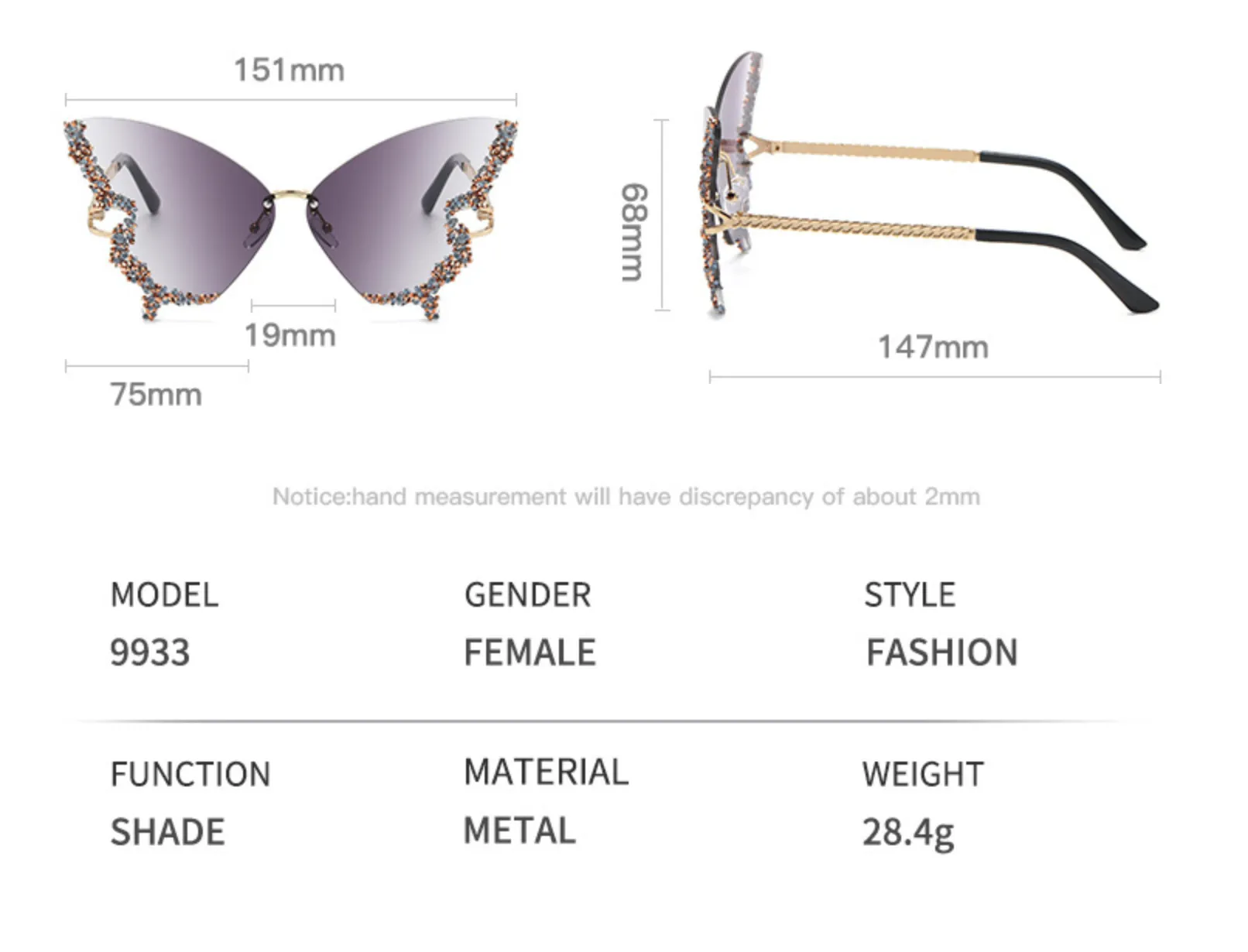 Fashionable Flutterby Shades