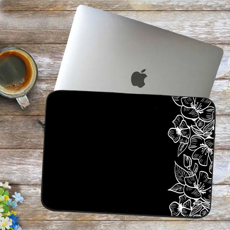 Floral Double Side printed Laptop Sleeve with Vibrant Digital Prints – Protect Your Laptop in Style
