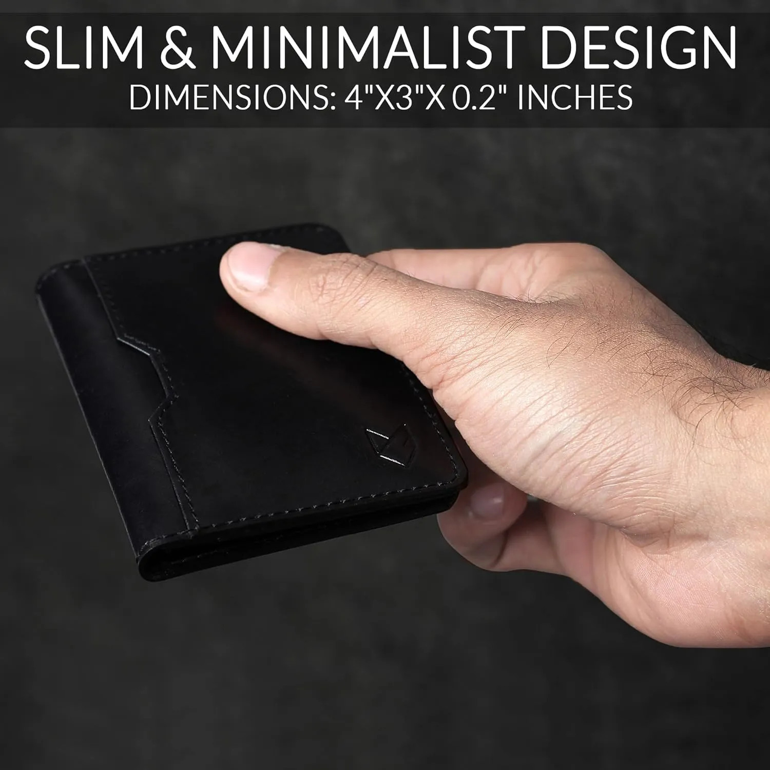 FOXHACKLE Leather Credit Card Holder Wallet for Men and Women, Thin Bifold RFID Blocking Wallet, Slim Front Pocket Minimalist Wallet, Small Card Case