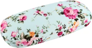 Glasses Case Hard Shell Eyeglass Case for Women Fabrics Floral Retro Spectacle Case Box Portable